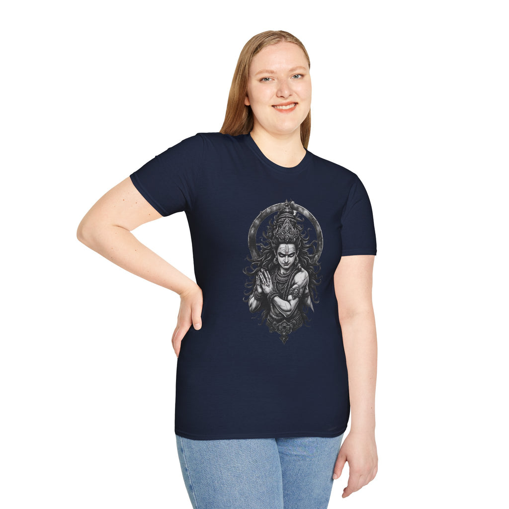 Shiva Portrait T‑Shirt – Intricate Hindu Deity Art Tee