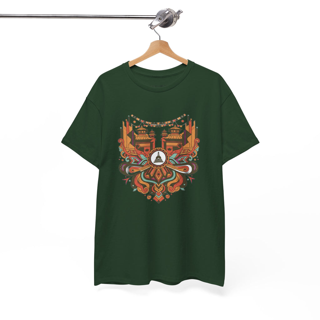 Mandala Cityscape Tee — Boho Urban Art Graphic T-Shirt