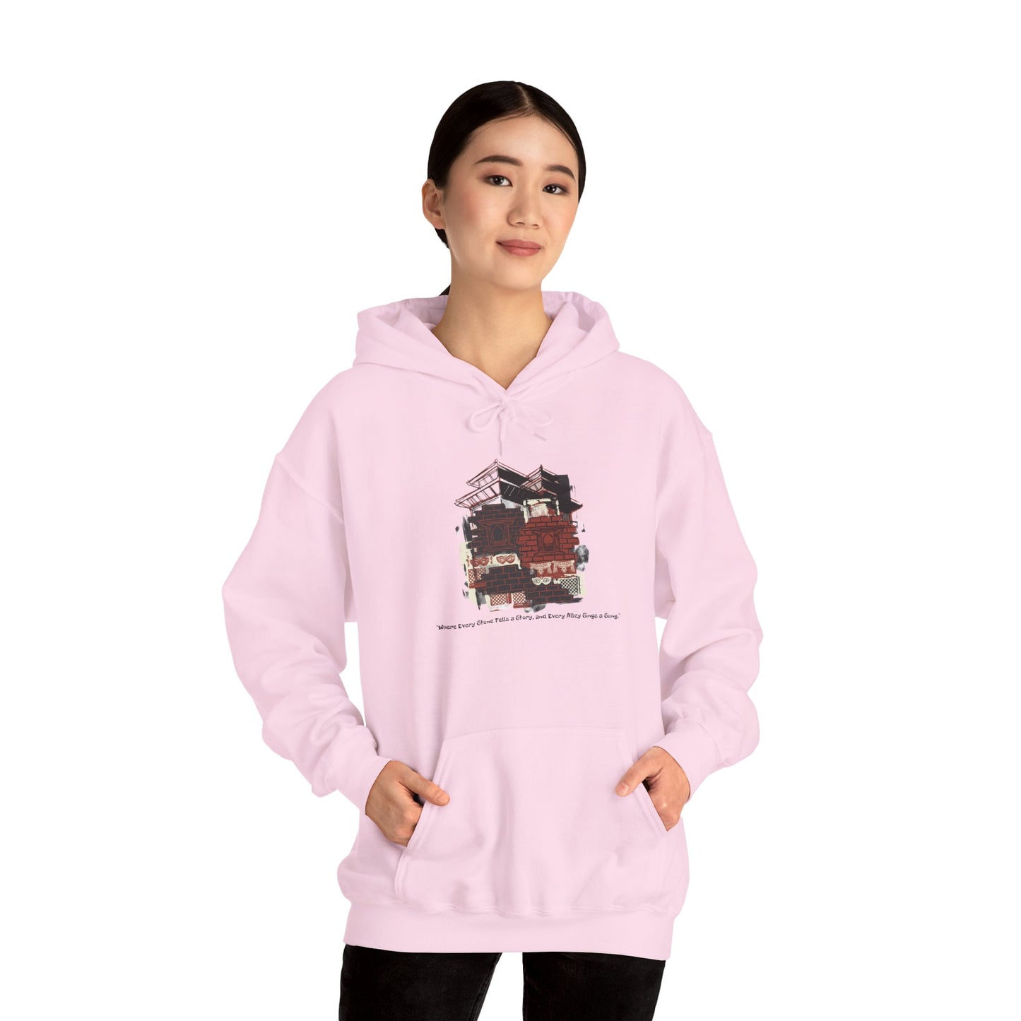 Hoodie — Vintage Urban Industrial Building Graphic Hoodie (Architectural Sketch)