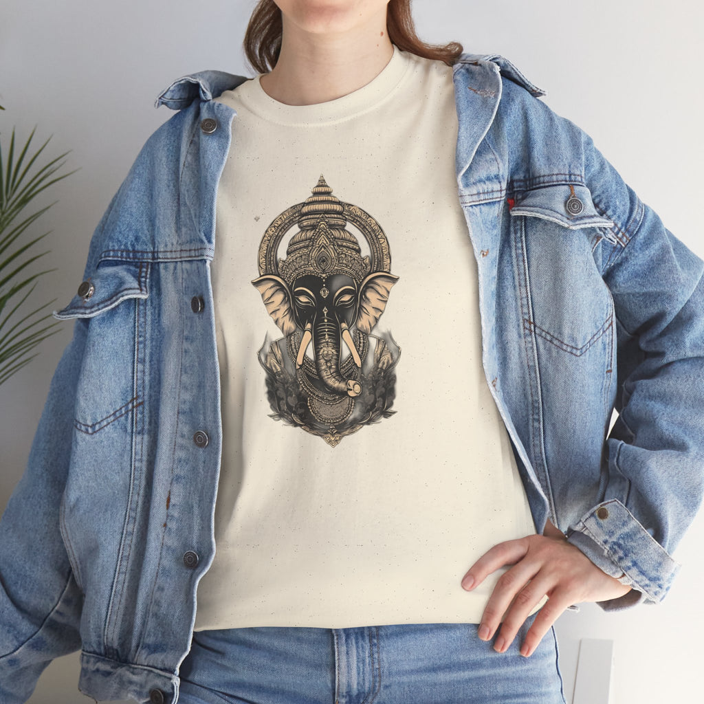 Elephant Mandala T‑Shirt — Spiritual Ganesha-Inspired Graphic Tee