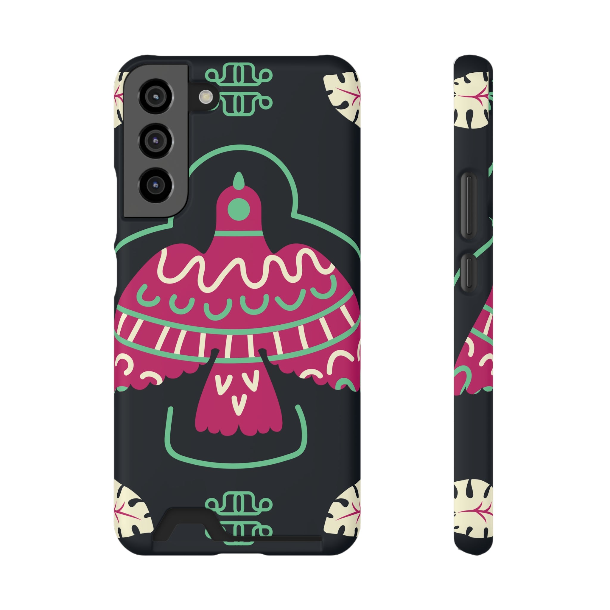 Vibrant Phone Case with Card Holder, Stylish Phone Accessory, Colorful Gift for Her, Boho Phone Cover, Trendy Mobile Case