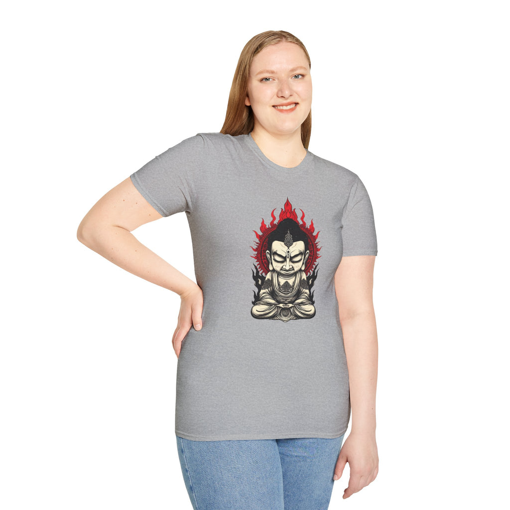 Buddha Flame T-Shirt — Meditative Buddha Graphic Tee