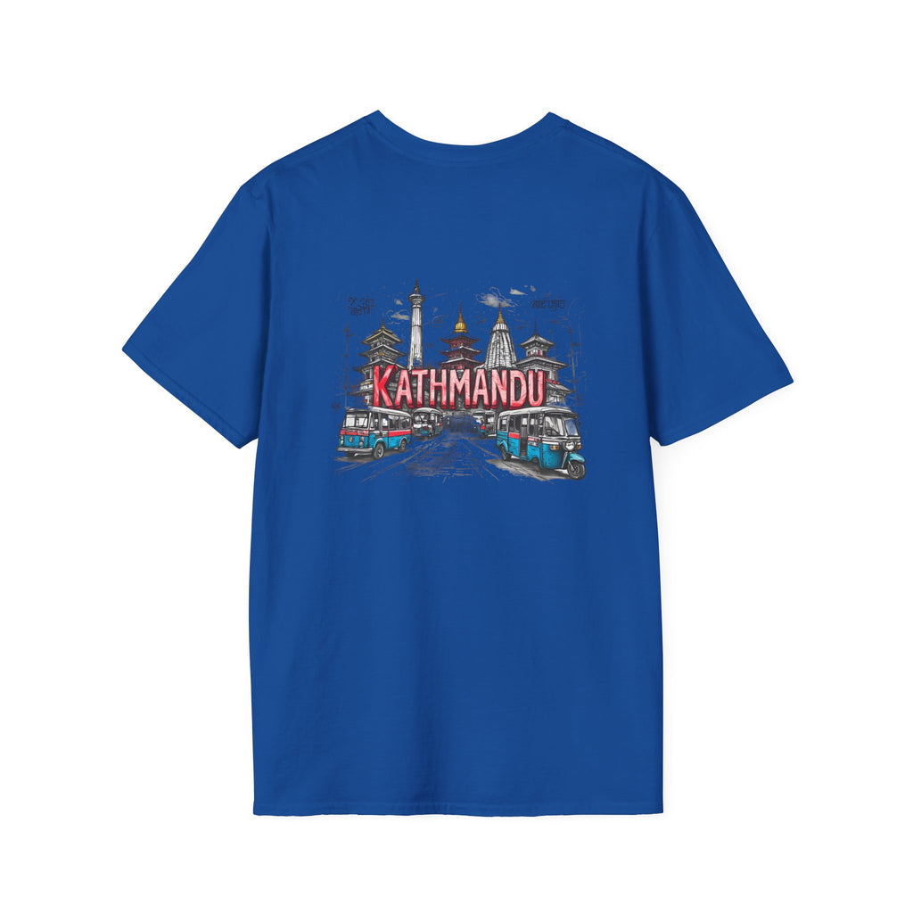 Kathmandu Travel T-Shirt — Nepali Temple & Vintage Jeep Graphic tee