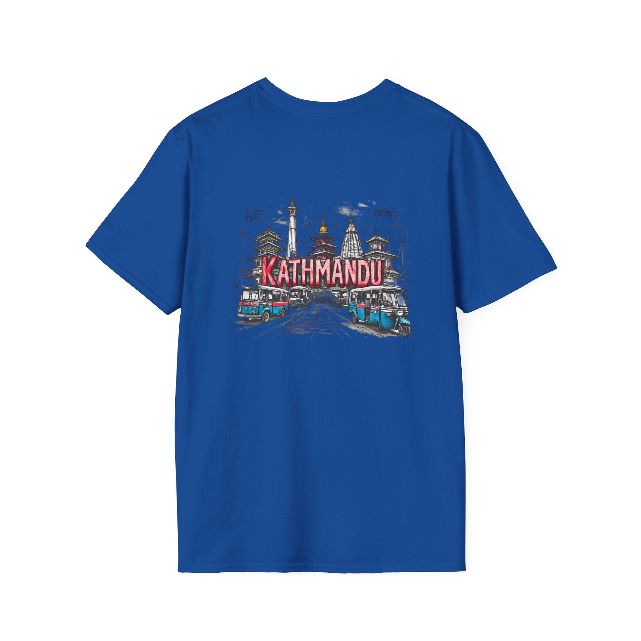 Kathmandu Travel T-Shirt — Nepali Temple & Vintage Jeep Graphic tee