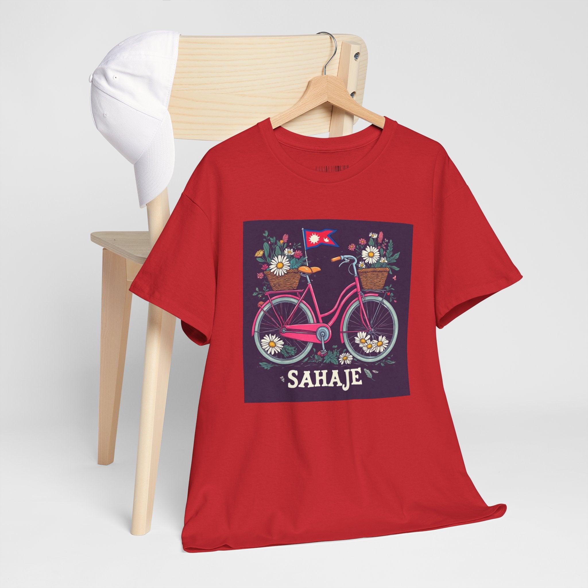 Sahaje Floral Bicycle T‑Shirt