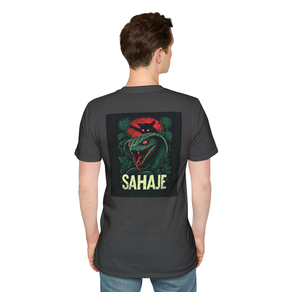 Black Cobra & Panther T-Shirt – Fierce Serpent & Big Cat Graphic Tee, Edgy Streetwear Design
