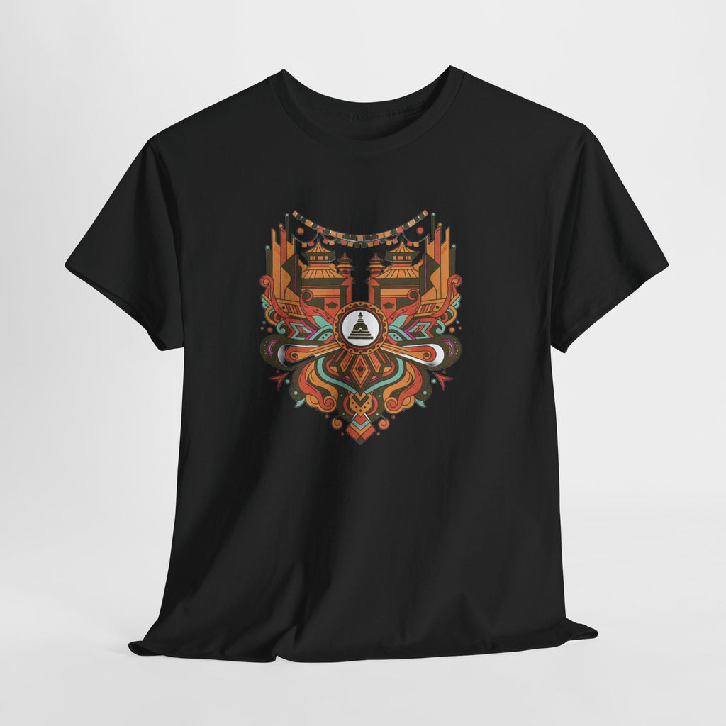 Mandala Cityscape Tee — Boho Urban Art Graphic T-Shirt