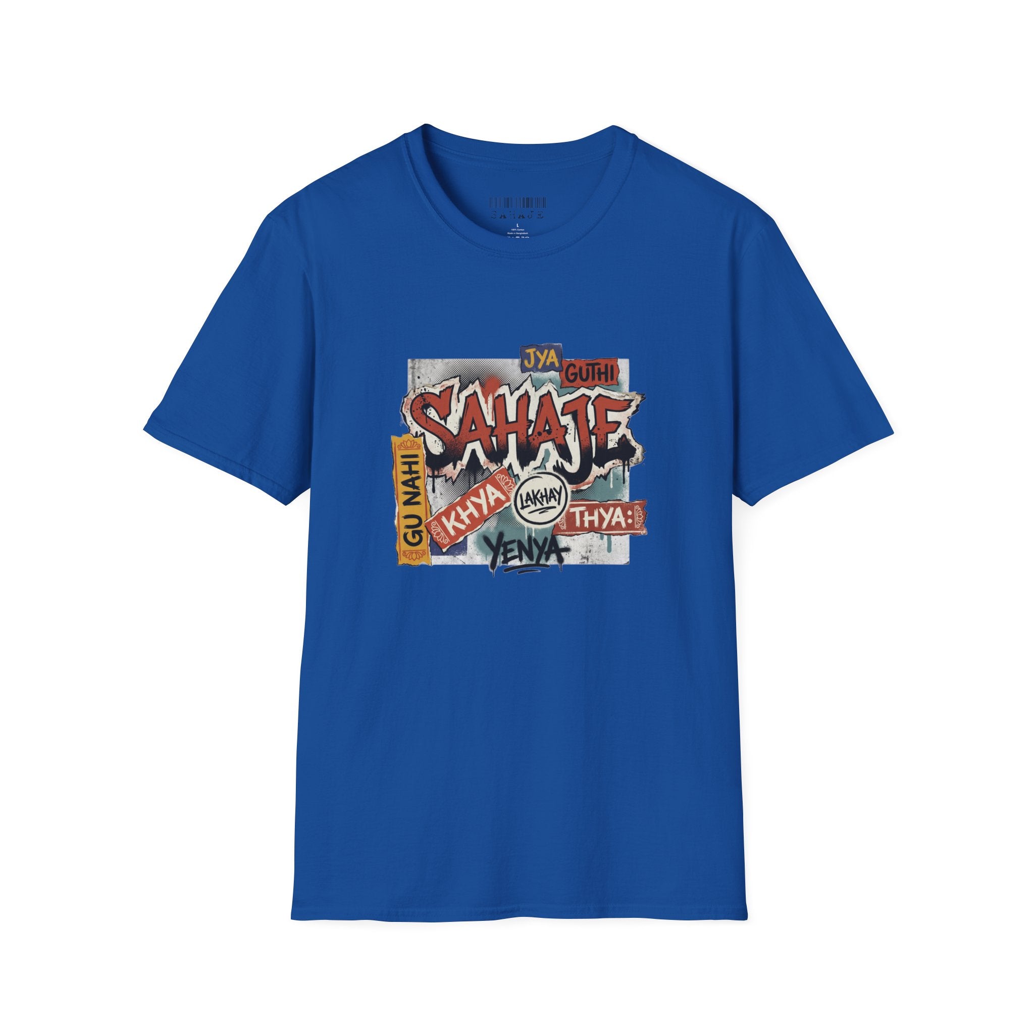Sahaje Graffiti T-Shirt — Urban Hindi Street Art Tee