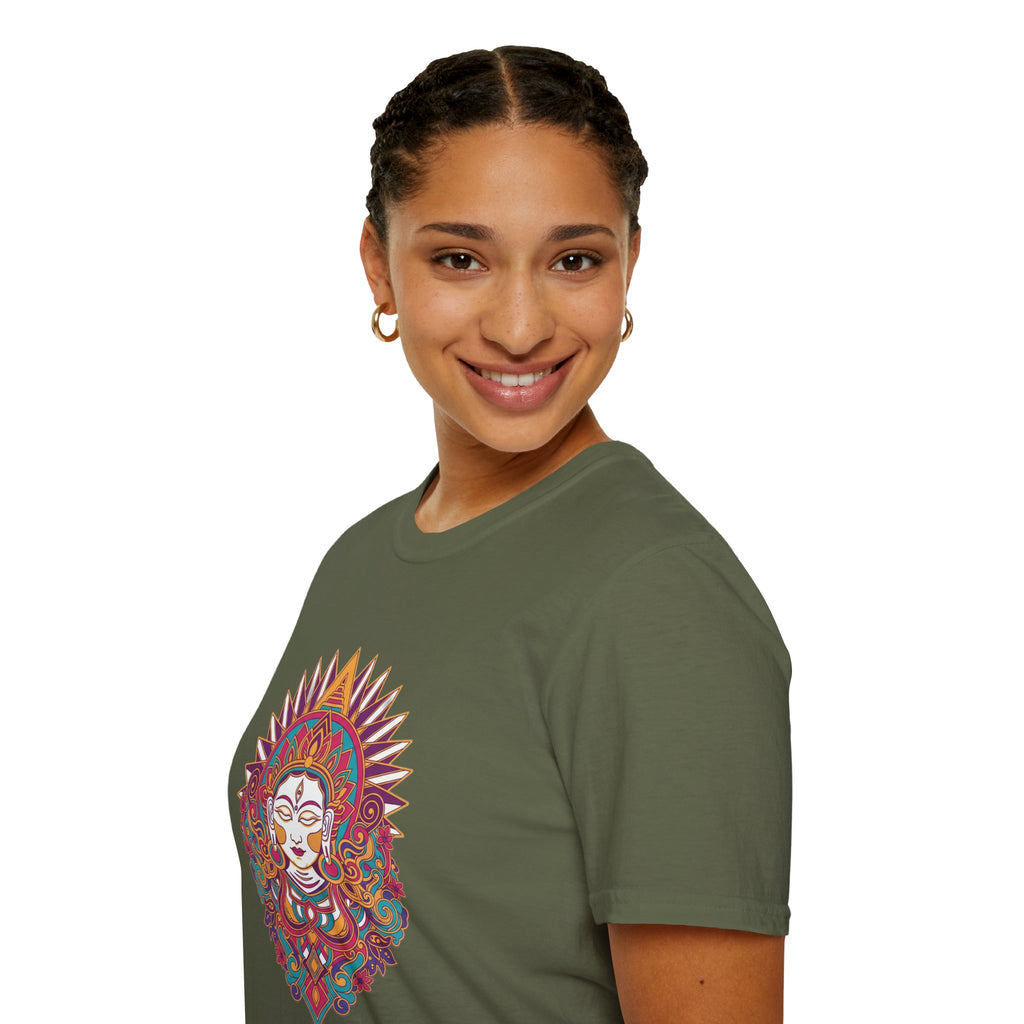 Mystic Goddess Mandala T-Shirt — Colorful Boho Spiritual Tee