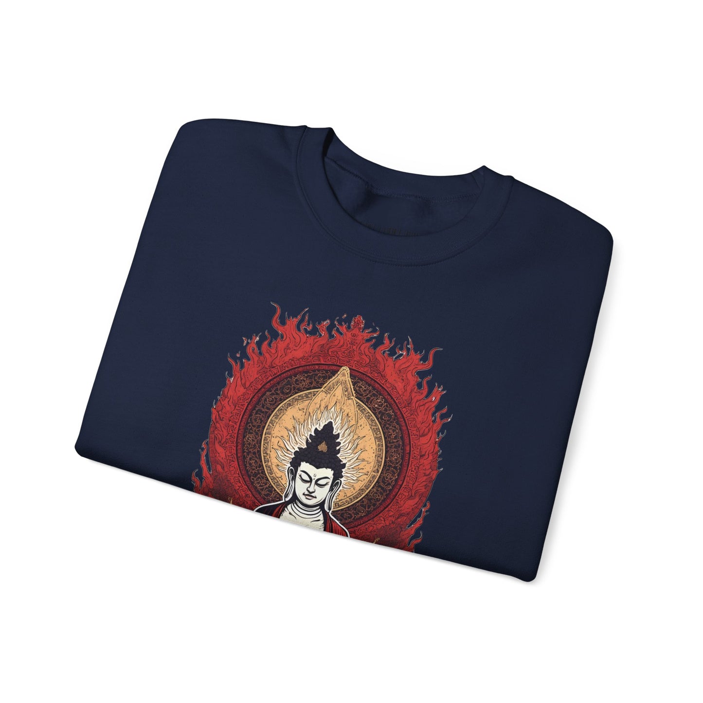 Buddha Lotus Flame Crewneck Sweatshirt