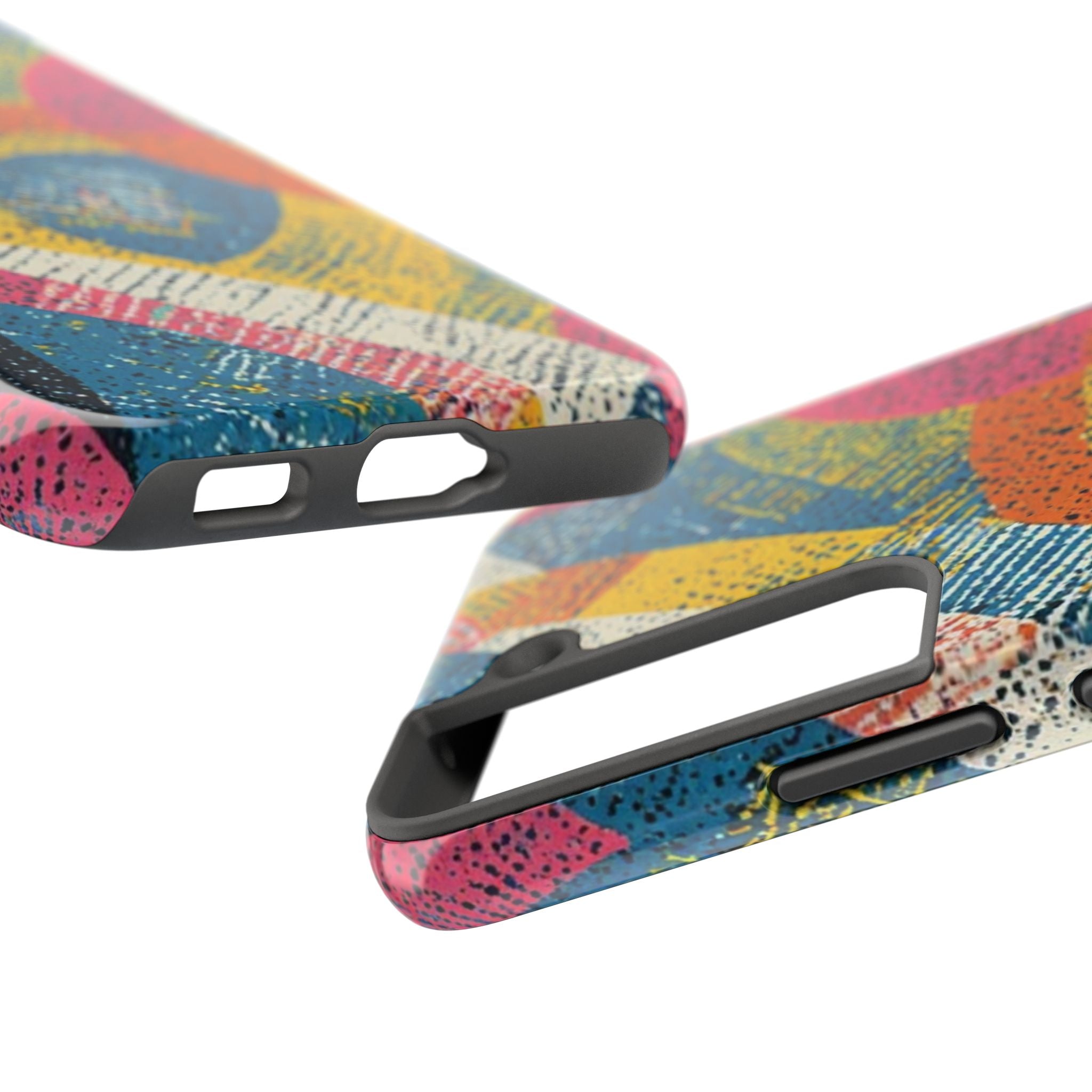 Bold Retro Abstract Tough Phone Case — Colorful Geometric Protective Cover