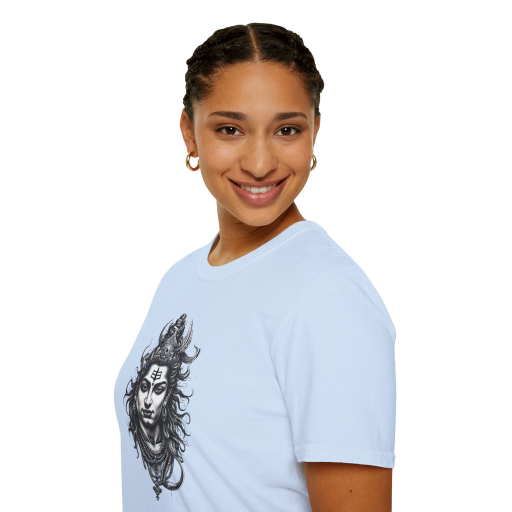 Shiva Portrait T‑Shirt — Hindu Deity Graphic Tee (Meditation, Yoga & Spiritual Wear)