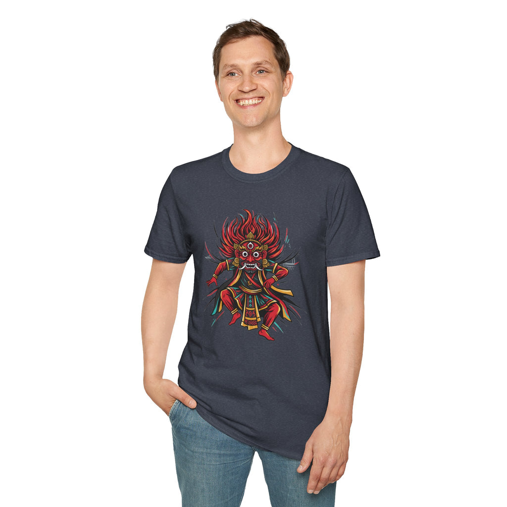 Balinese Barong Dance T-Shirt — Traditional Mythic Mask Graphic Tee