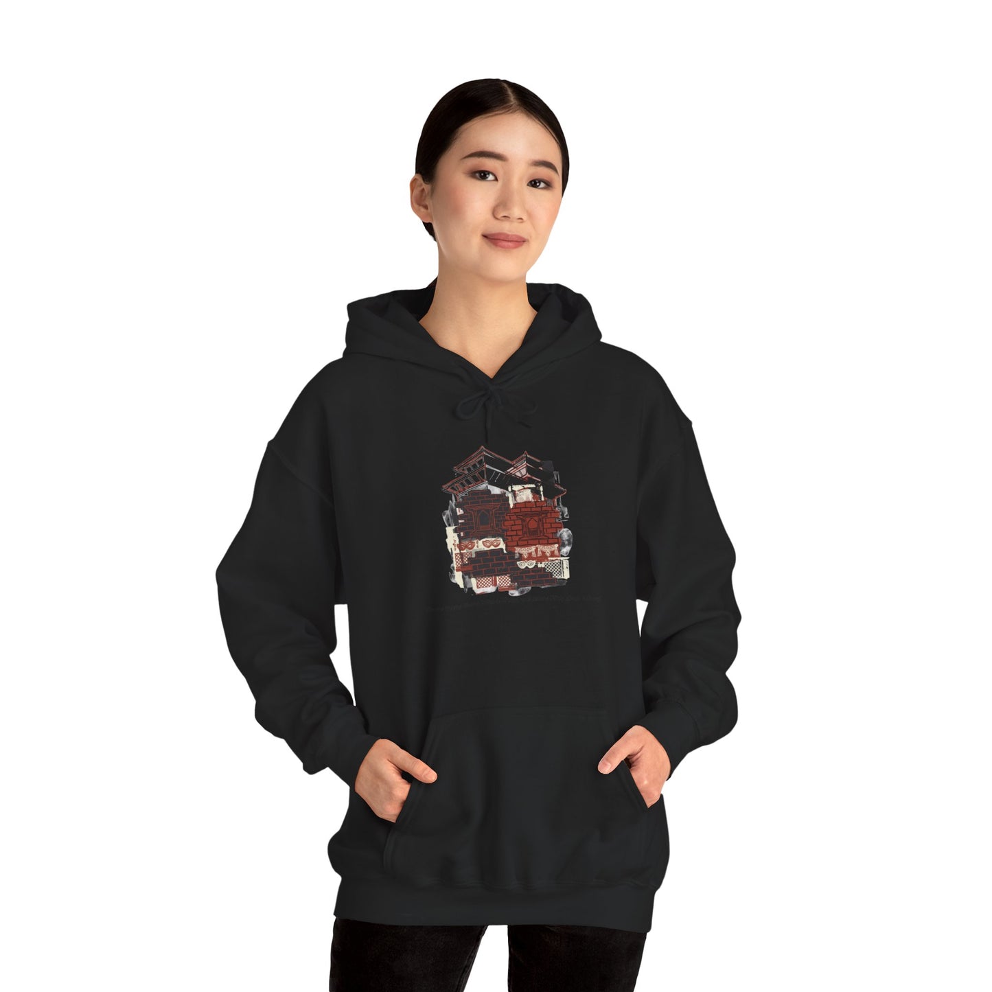 Hoodie — Vintage Urban Industrial Building Graphic Hoodie (Architectural Sketch)