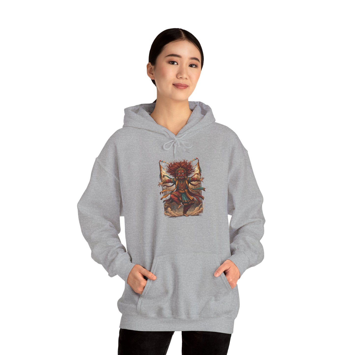 Mystic Sunflower Spirit Hoodie — Boho Meditation Floral Graphic Sweatshirt