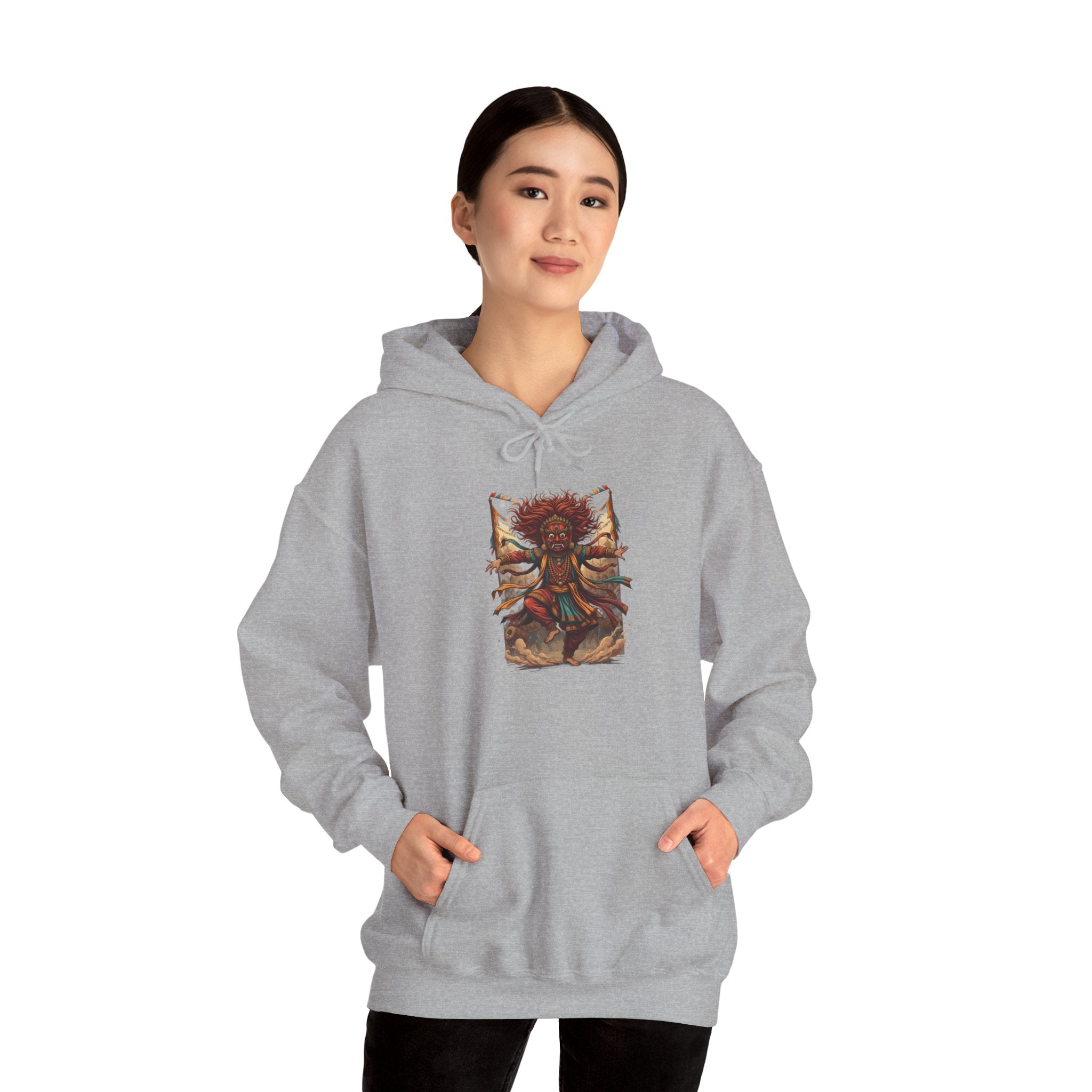 Mystic Sunflower Spirit Hoodie — Boho Meditation Floral Graphic Sweatshirt