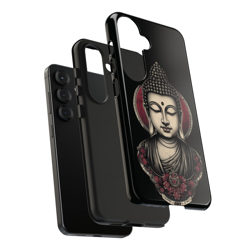 Buddha Floral Tough Phone Case — Protective Spiritual Phone Cover