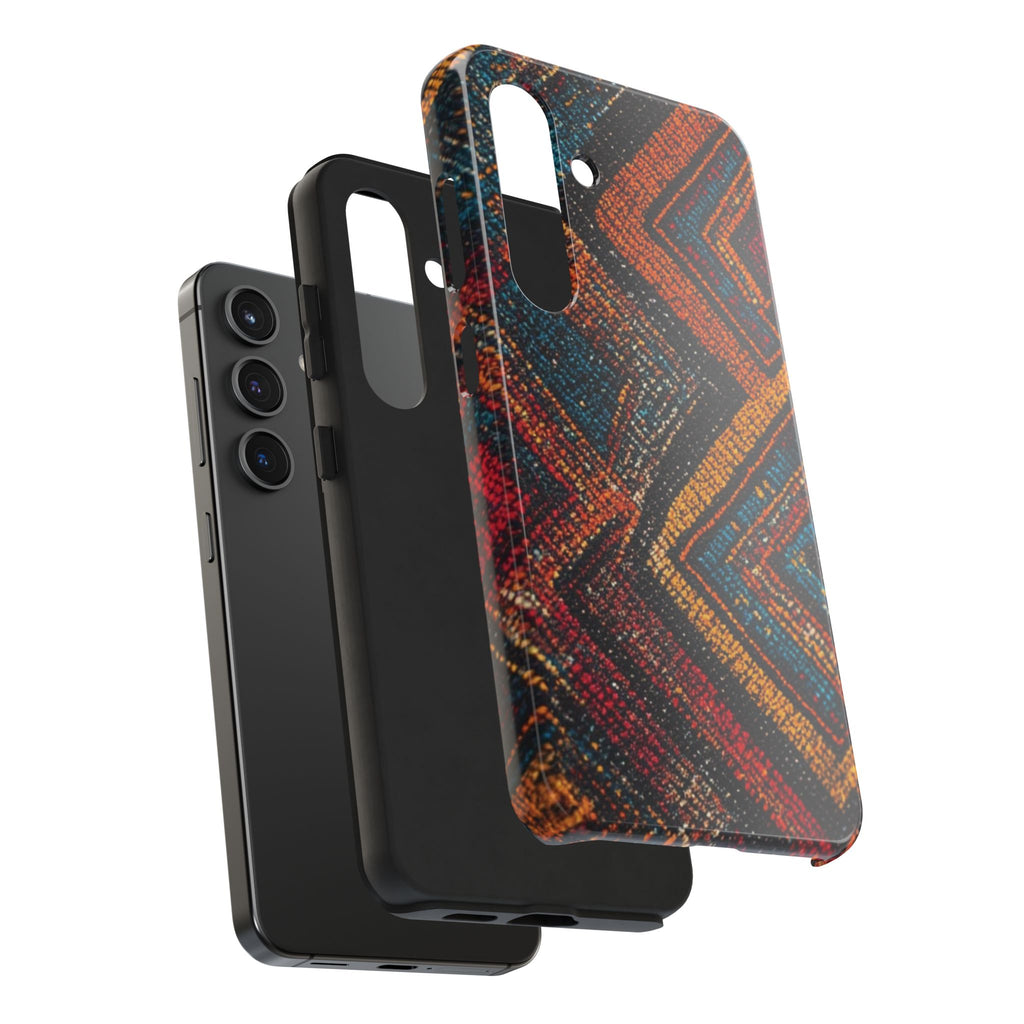 Tough Phone Case — Boho Geometric Rug Pattern, Protective iPhone Cover