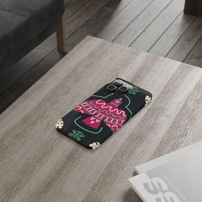 Colorful Bird Slim Phone Case, Bohemian Style Phone Cover, Gift for Nature Lovers, Unique Bird Design, Trendy Mobile Accessory