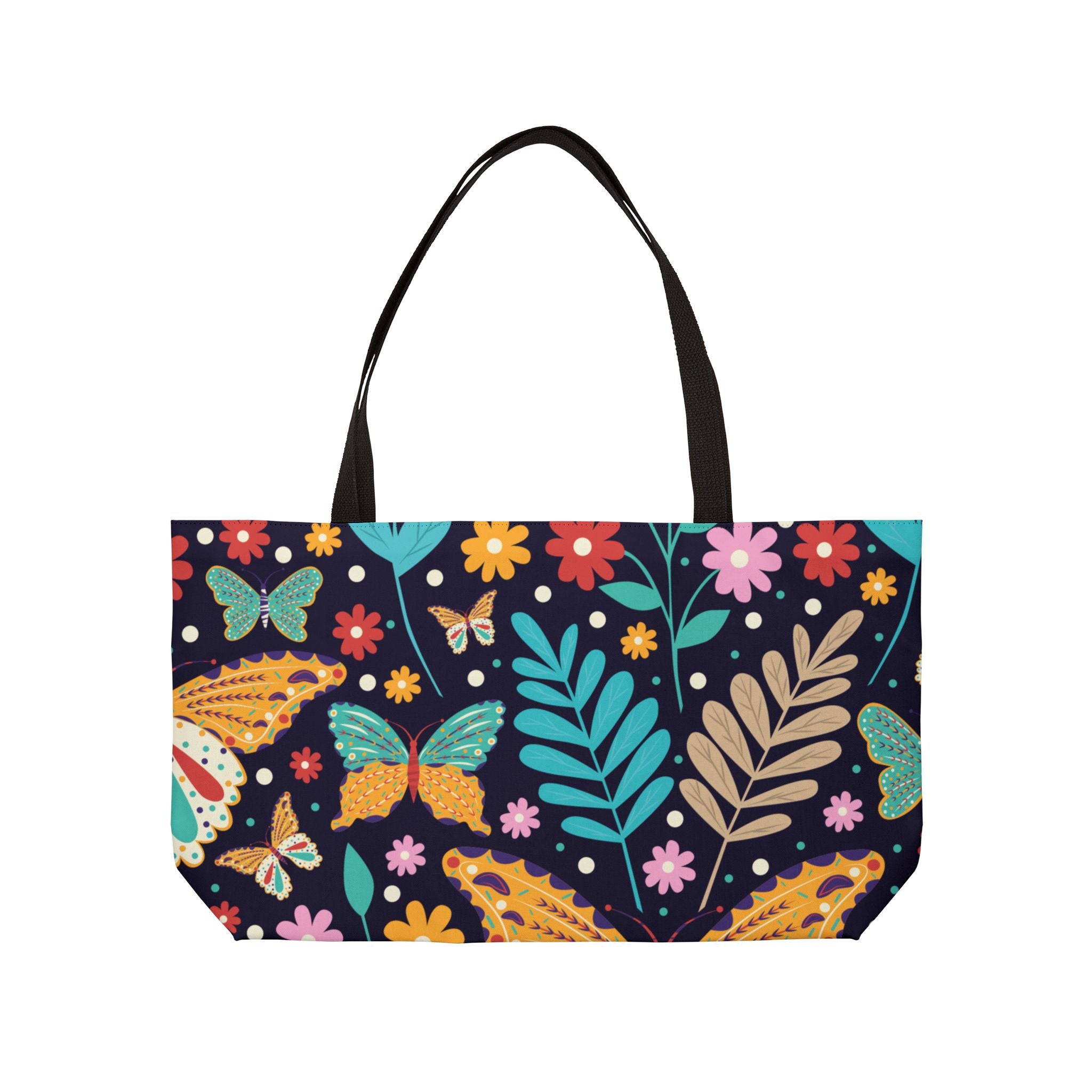 Colorful Butterfly Weekender Tote Bag | Floral Travel Bag, Beach Tote, Gym Bag, Overnight Bag, Gift for Her