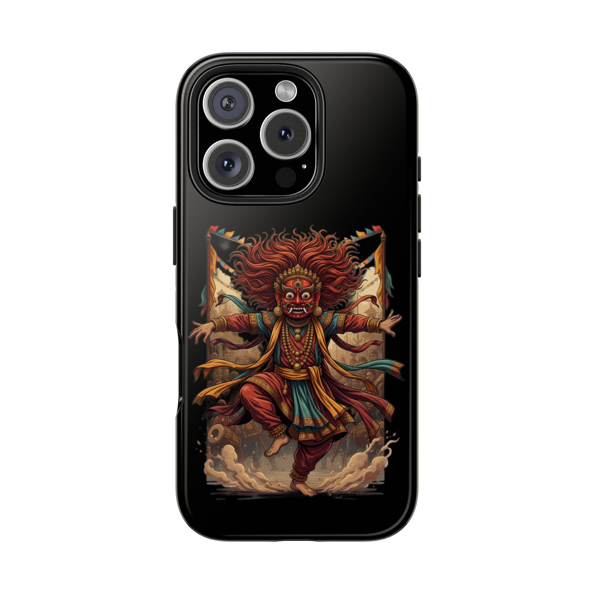 Tibetan Demon Dance Tough Phone Case — Bold Mythic Protective Cover