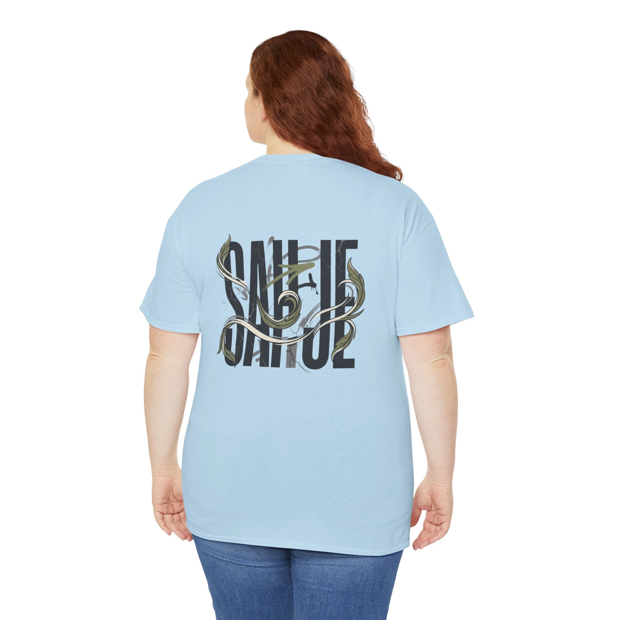 Graphic Tee — 'Savage' Typography with Snake Accent