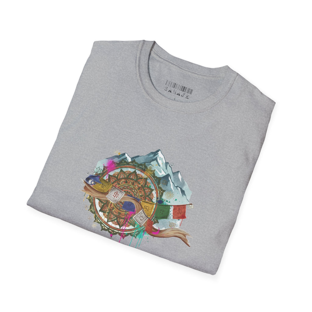 Adventure Turtle Graphic T-Shirt — Mountain Shell Nature Art Tee