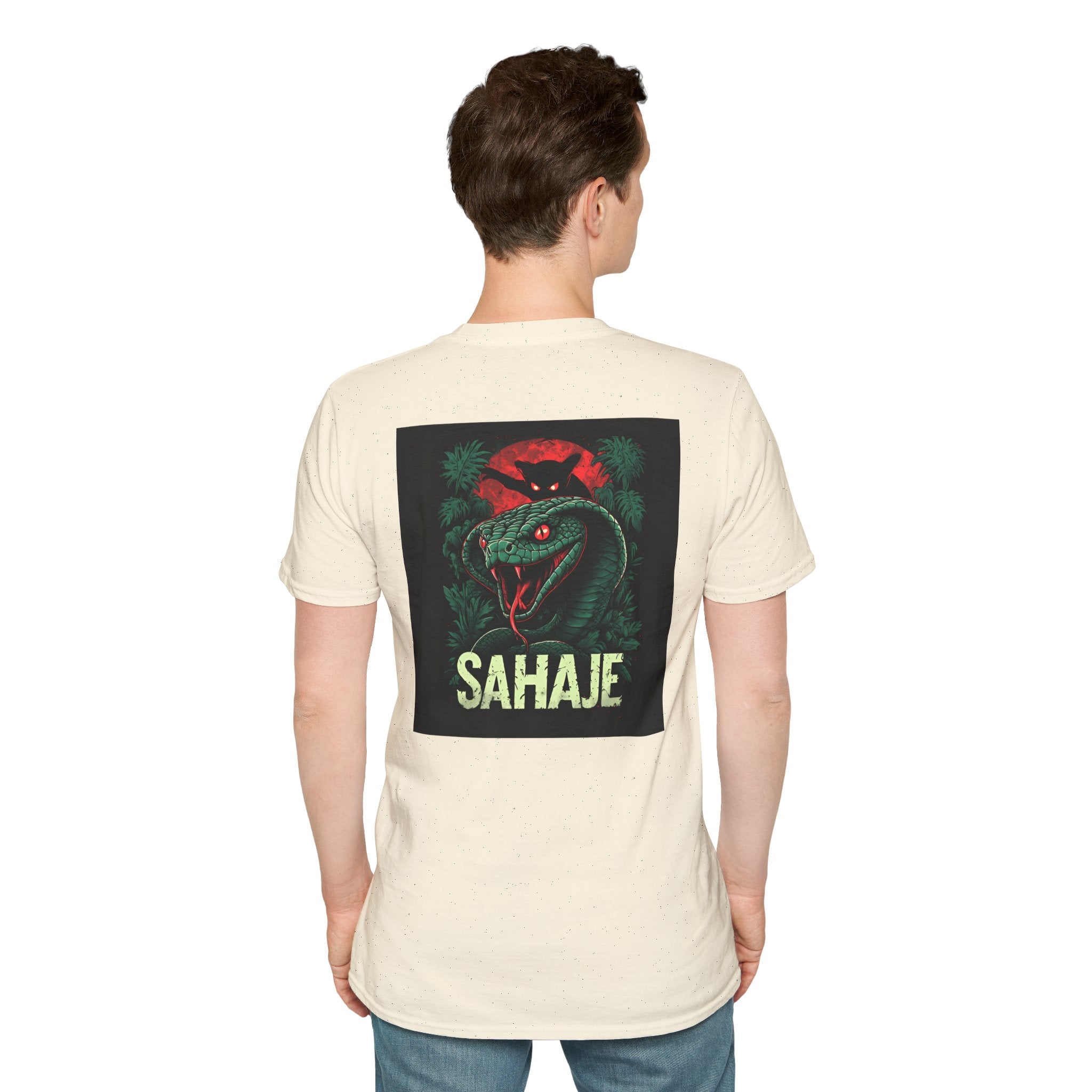 Black Cobra & Panther T-Shirt – Fierce Serpent & Big Cat Graphic Tee, Edgy Streetwear Design