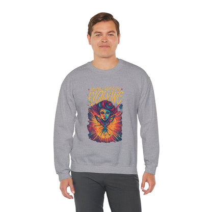 Evolving Butterfly Crewneck Sweatshirt — "Unafraid, Authentically Evolving" Inspirational Pullover