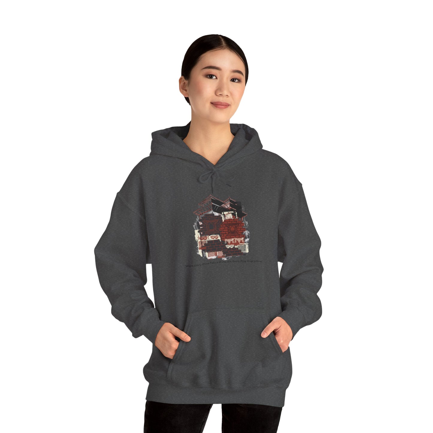 Hoodie — Vintage Urban Industrial Building Graphic Hoodie (Architectural Sketch)