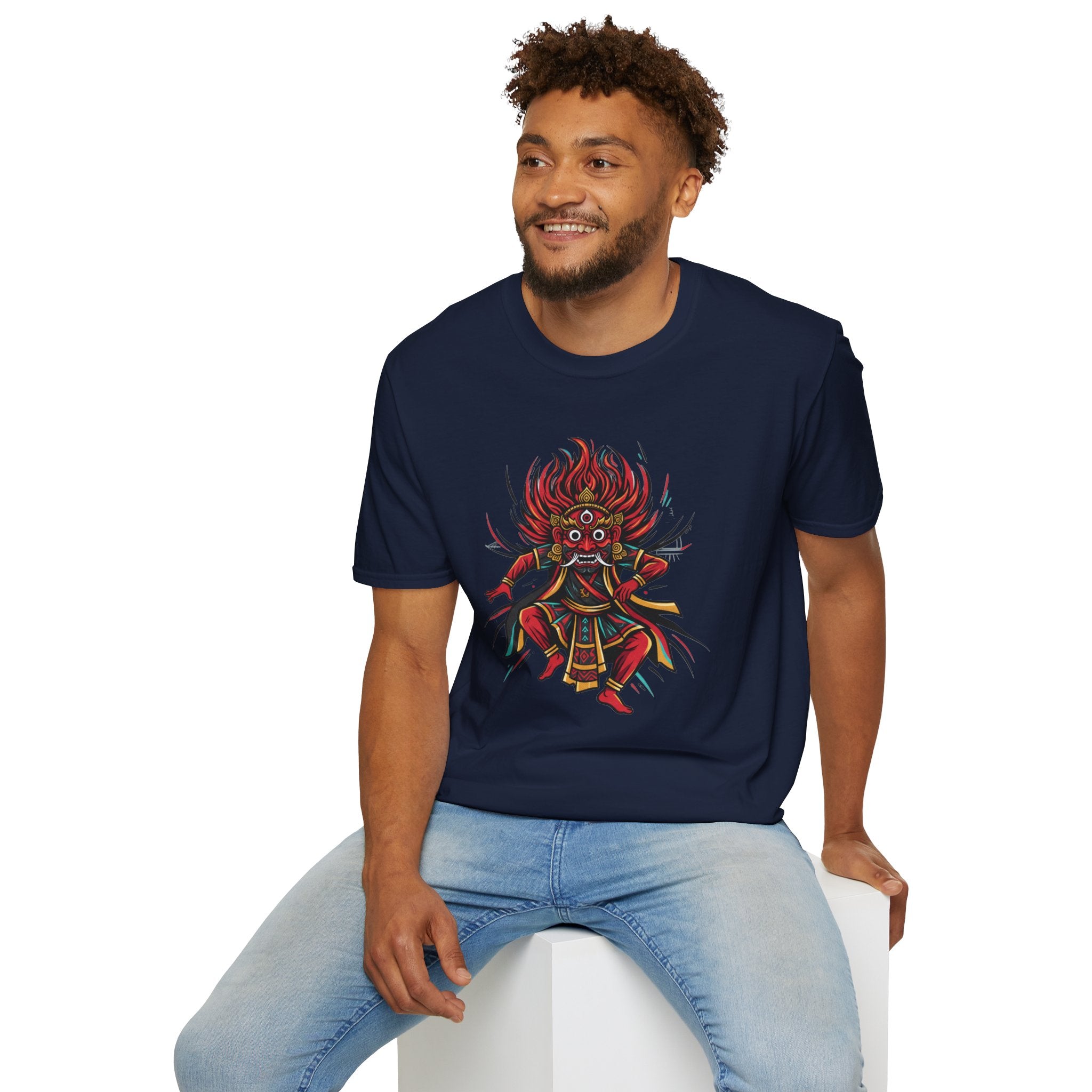 Balinese Barong Dance T-Shirt — Traditional Mythic Mask Graphic Tee