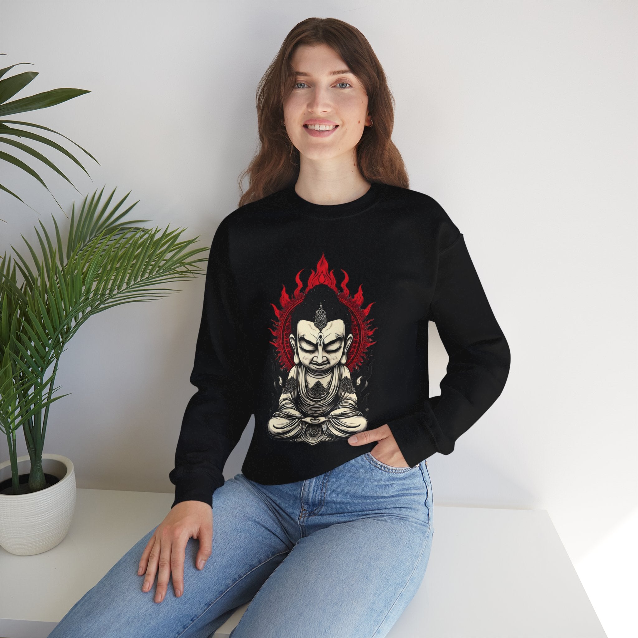 Buddha Flame Crewneck Sweatshirt