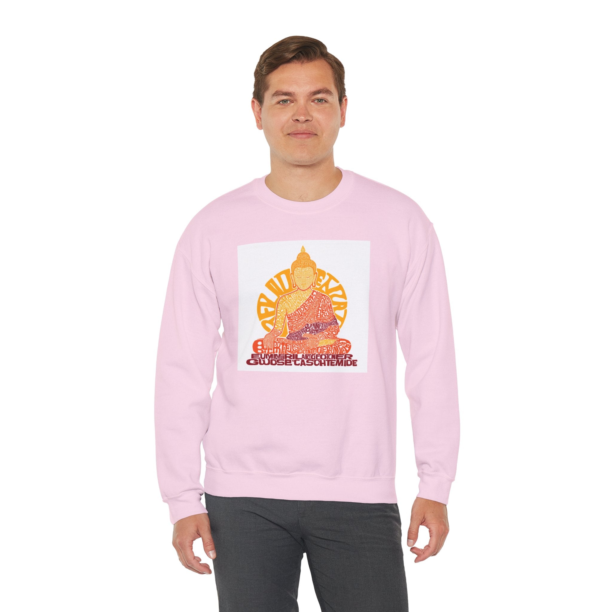 Buddha Graphic Sweatshirt — "Choose Compassion" Meditation Crewneck