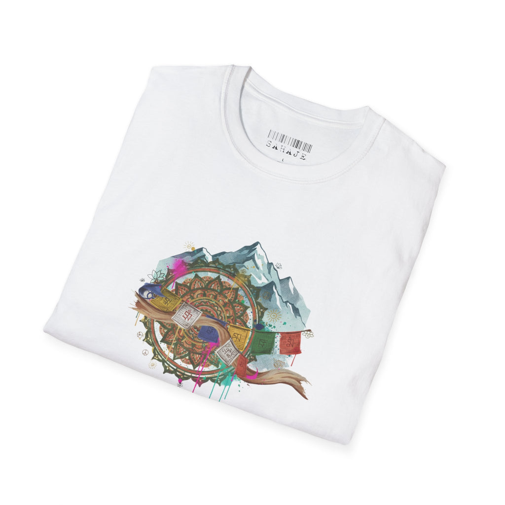 Adventure Turtle Graphic T-Shirt — Mountain Shell Nature Art Tee