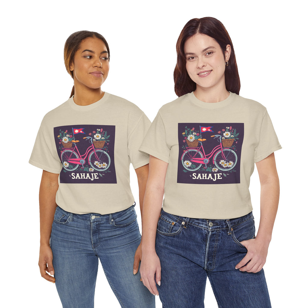 Sahaje Floral Bicycle T‑Shirt