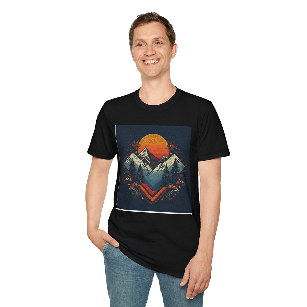 Retro Mountain Sunset T-Shirt