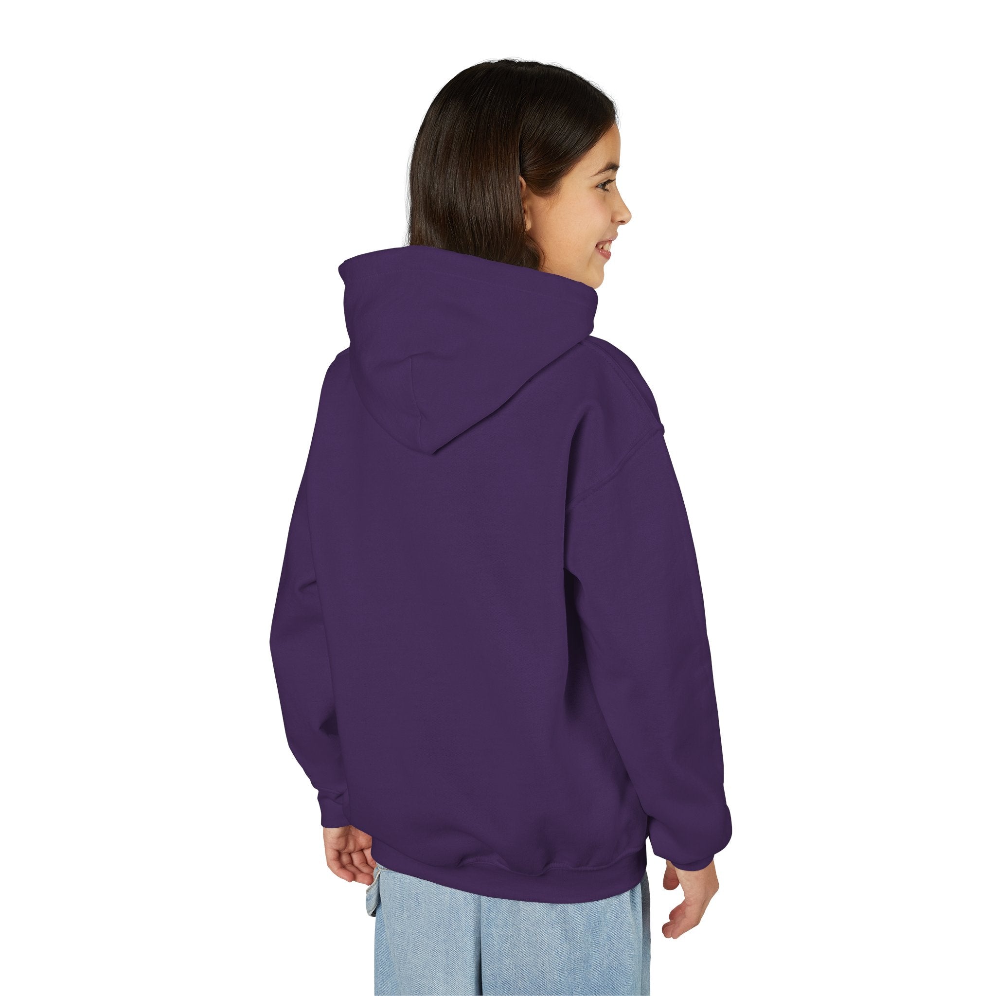 Youth Hoodie — 'Grow Slow, Go Through' Floral Motivational Hooded Sweatshirt