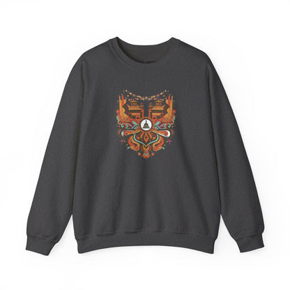 Vintage Tribal Fox Sweatshirt — Geometric Forest Animal Crewneck