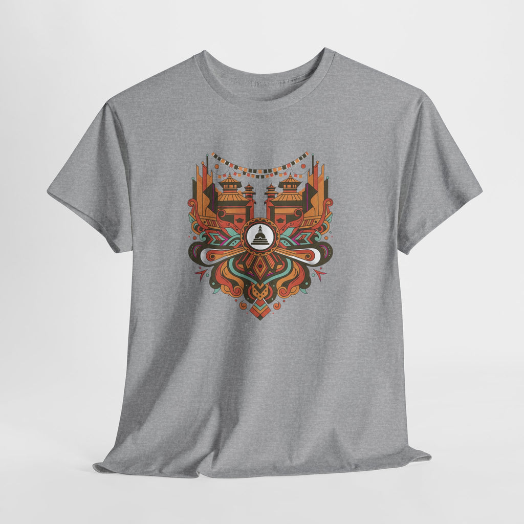 Mandala Cityscape Tee — Boho Urban Art Graphic T-Shirt