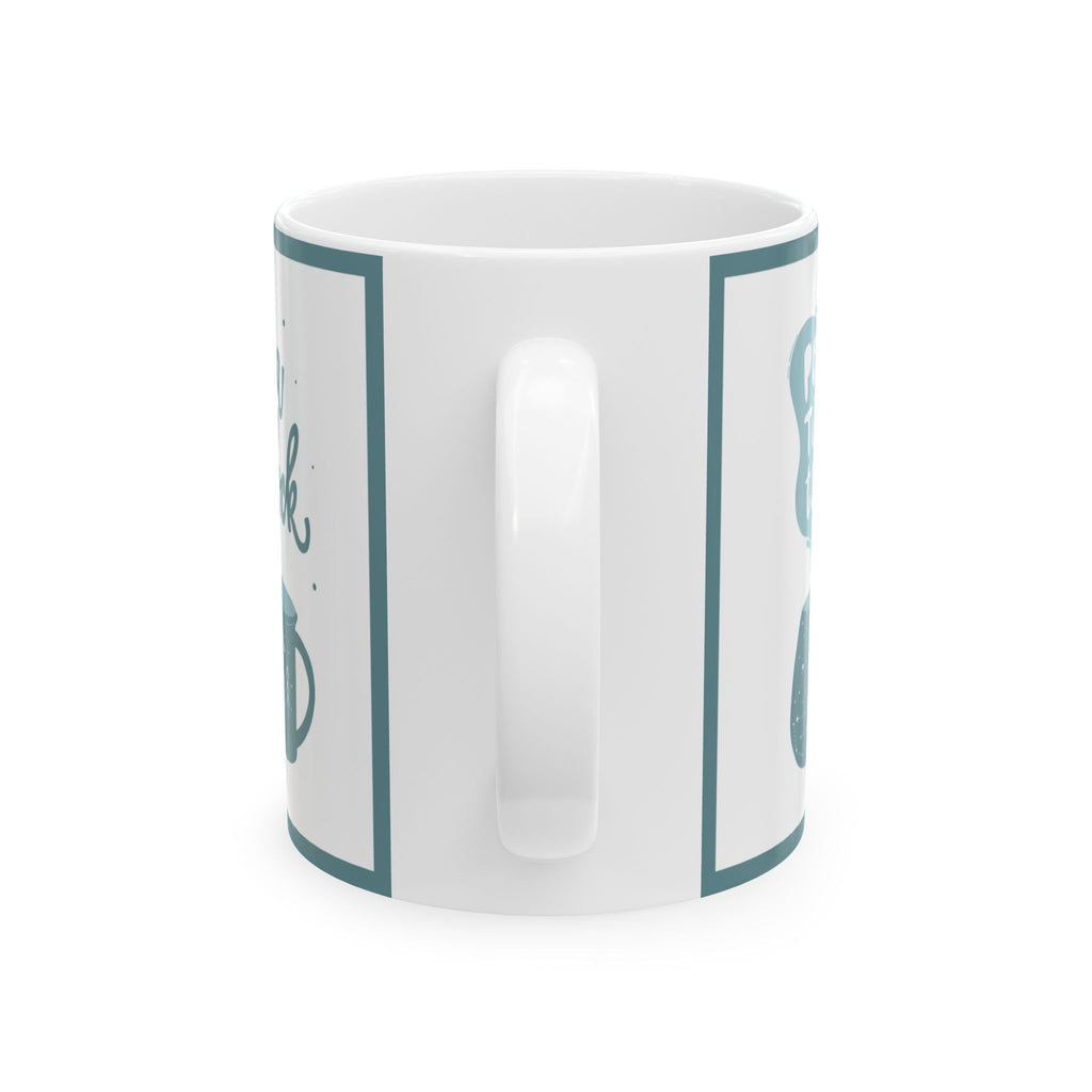 Ceramic Tea Time Mug, Cozy Coffee Cup, Perfect Gift for Tea Lovers, Unique Kitchen Decor, Cute Beverage Container