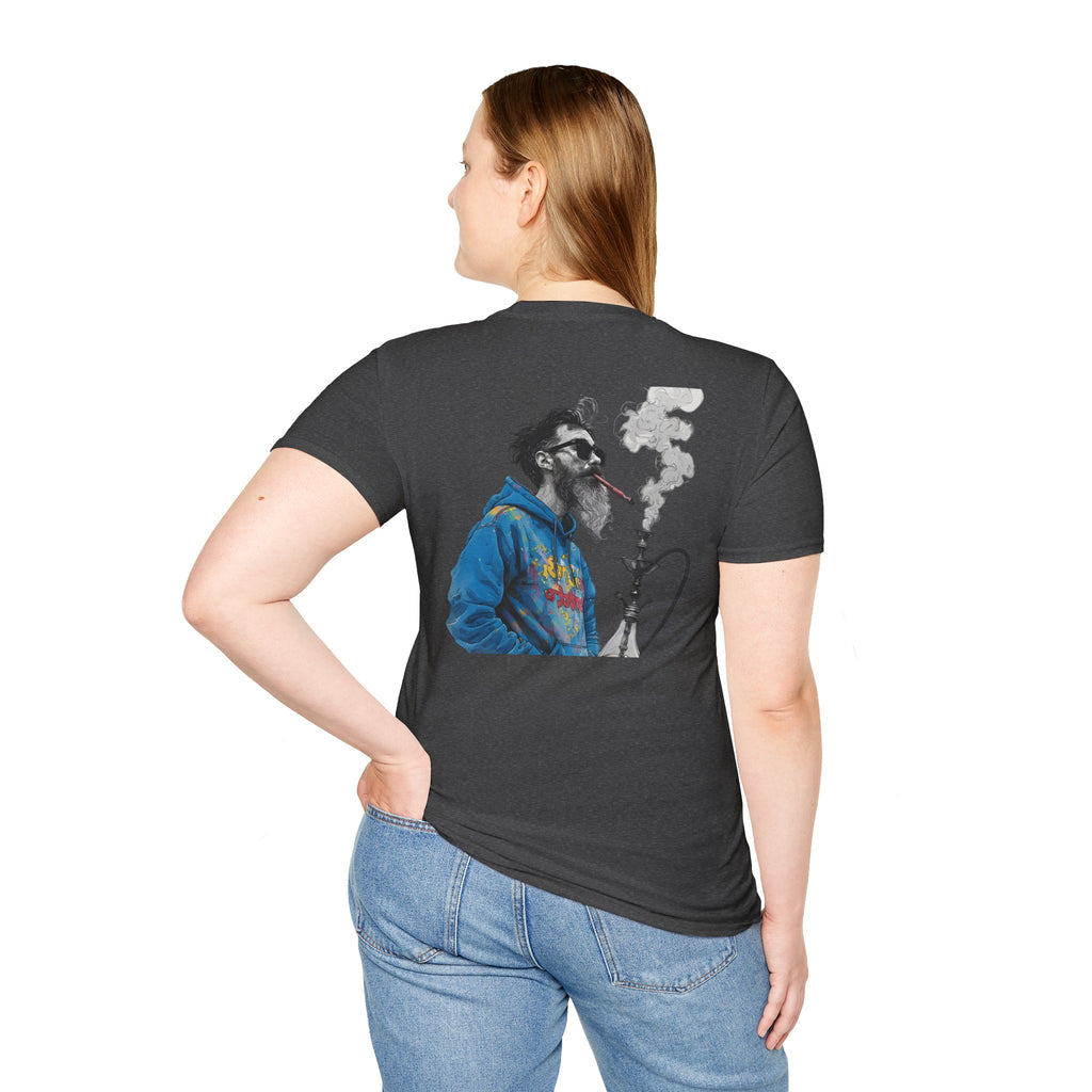 Hookah Beard Graphic T-Shirt — Chill Vape Lounge Vibe