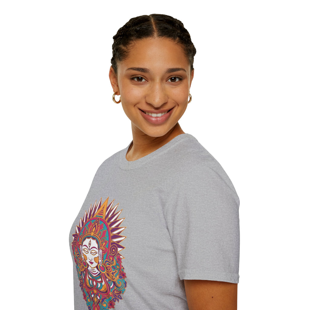 Mandala Goddess T-Shirt — Colorful Floral Spiritual Tee