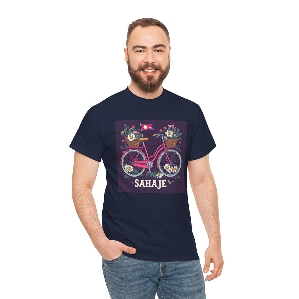 Sahaje Floral Bicycle T‑Shirt