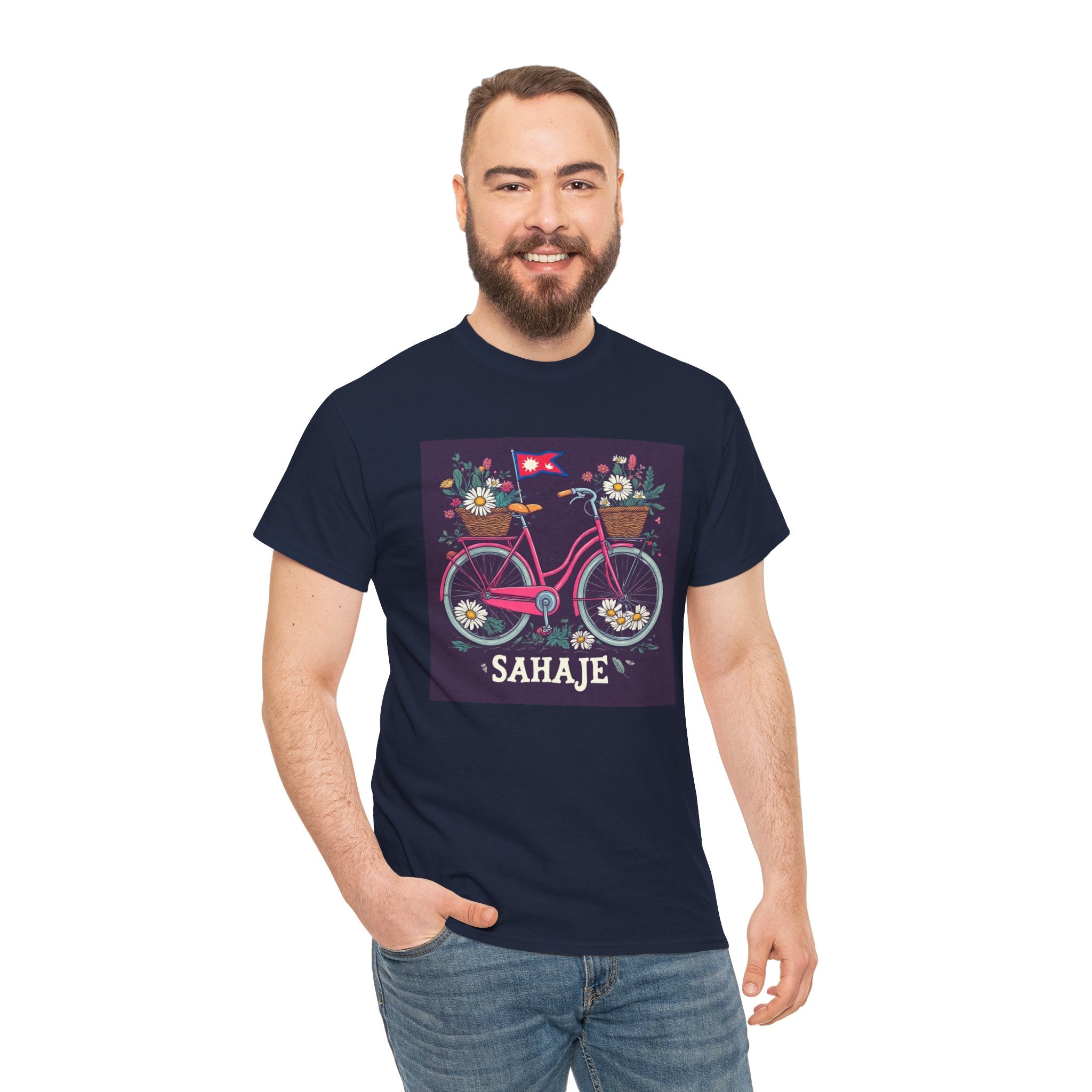 Sahaje Floral Bicycle T‑Shirt