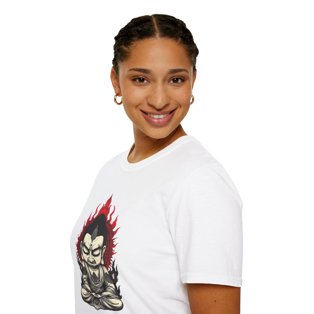 Buddha Flame T-Shirt — Meditative Buddha Graphic Tee
