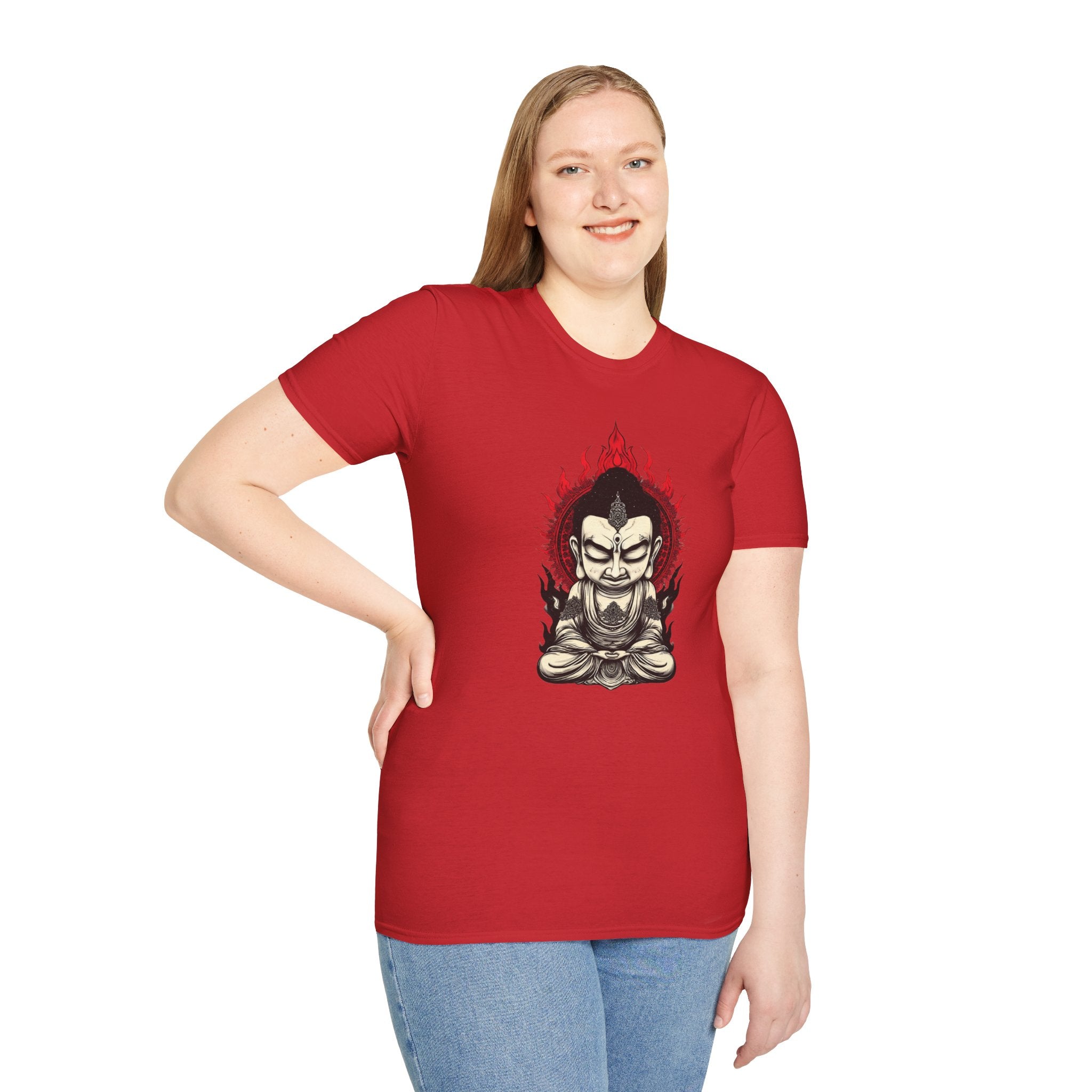 Buddha Flame T-Shirt — Meditative Buddha Graphic Tee