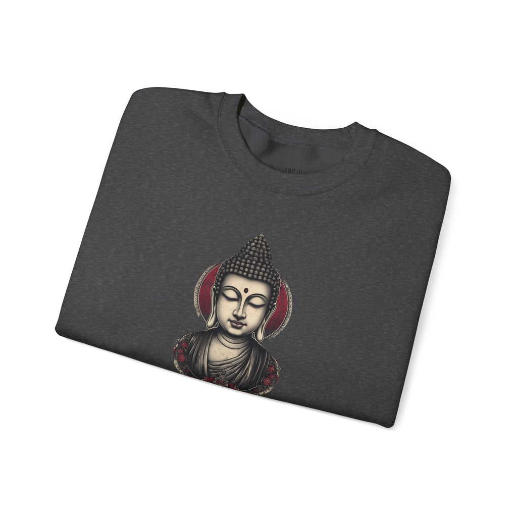 Buddha Lotus Crewneck Sweatshirt — Tranquil Meditation Graphic