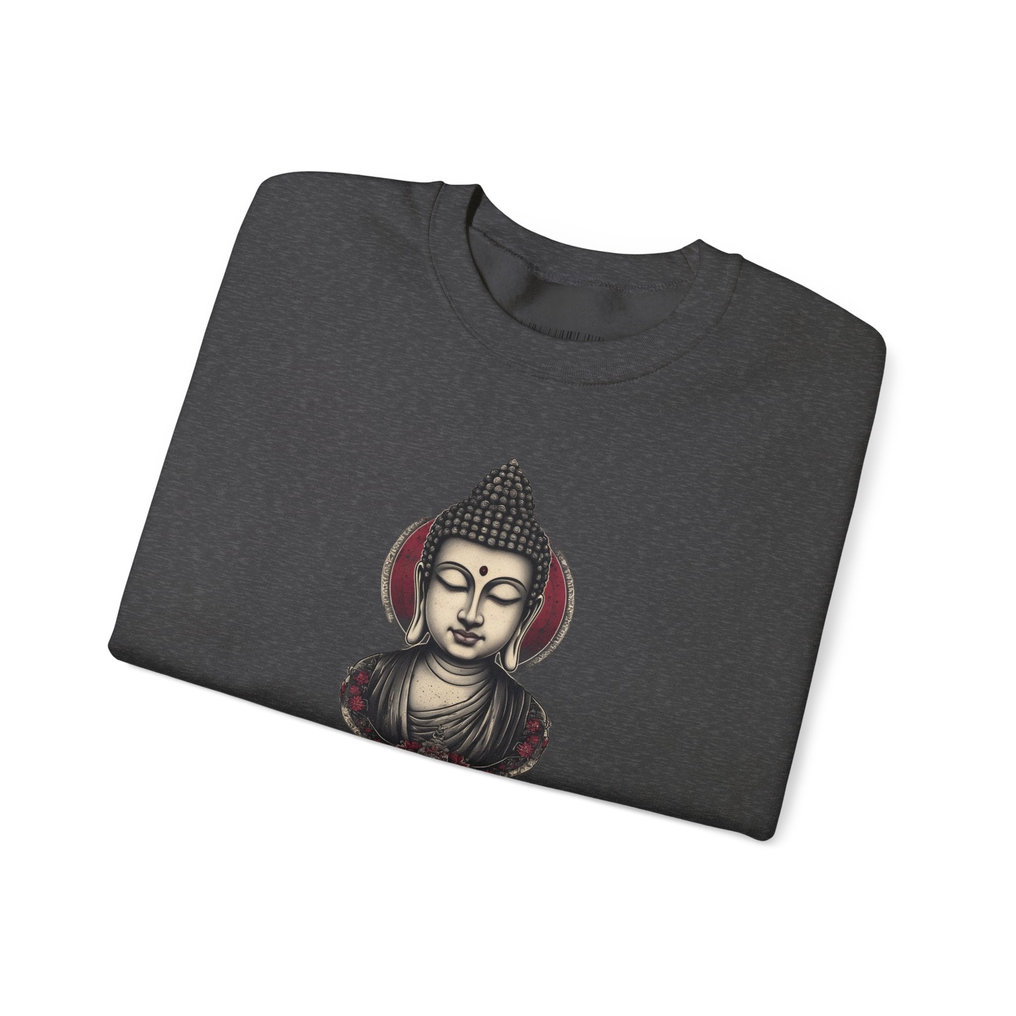 Buddha Lotus Crewneck Sweatshirt — Tranquil Meditation Graphic