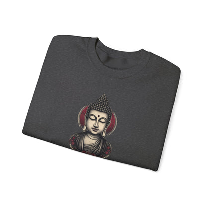 Buddha Lotus Crewneck Sweatshirt — Tranquil Meditation Graphic