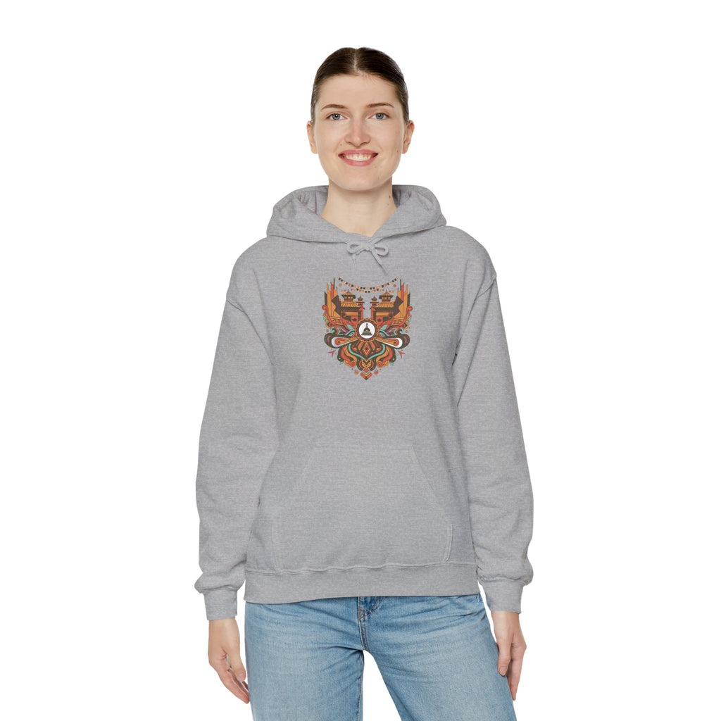 Spiritual Mandala Buddha Hoodie — Colorful Meditation Graphic Sweatshirt